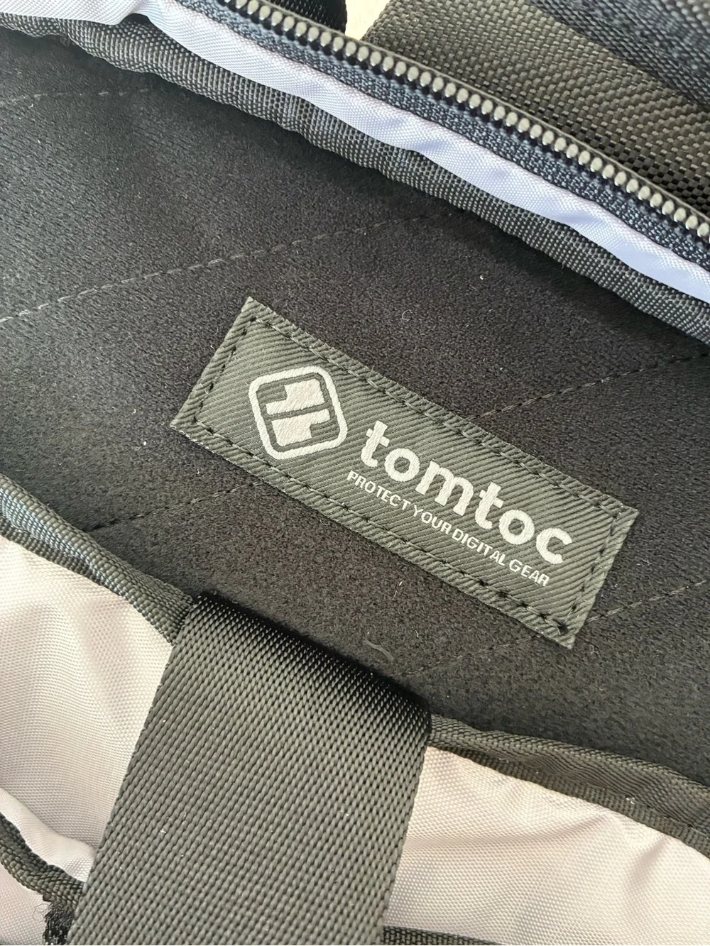 Tomtoc NWT Black Laptop Tech Sling Backpack 14” 15”
